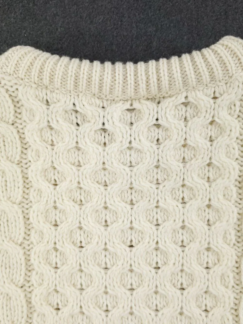 Orvis Vintage Cable Knit Ireland Sweater Merino Wool Fisherman Chunky Men's XL